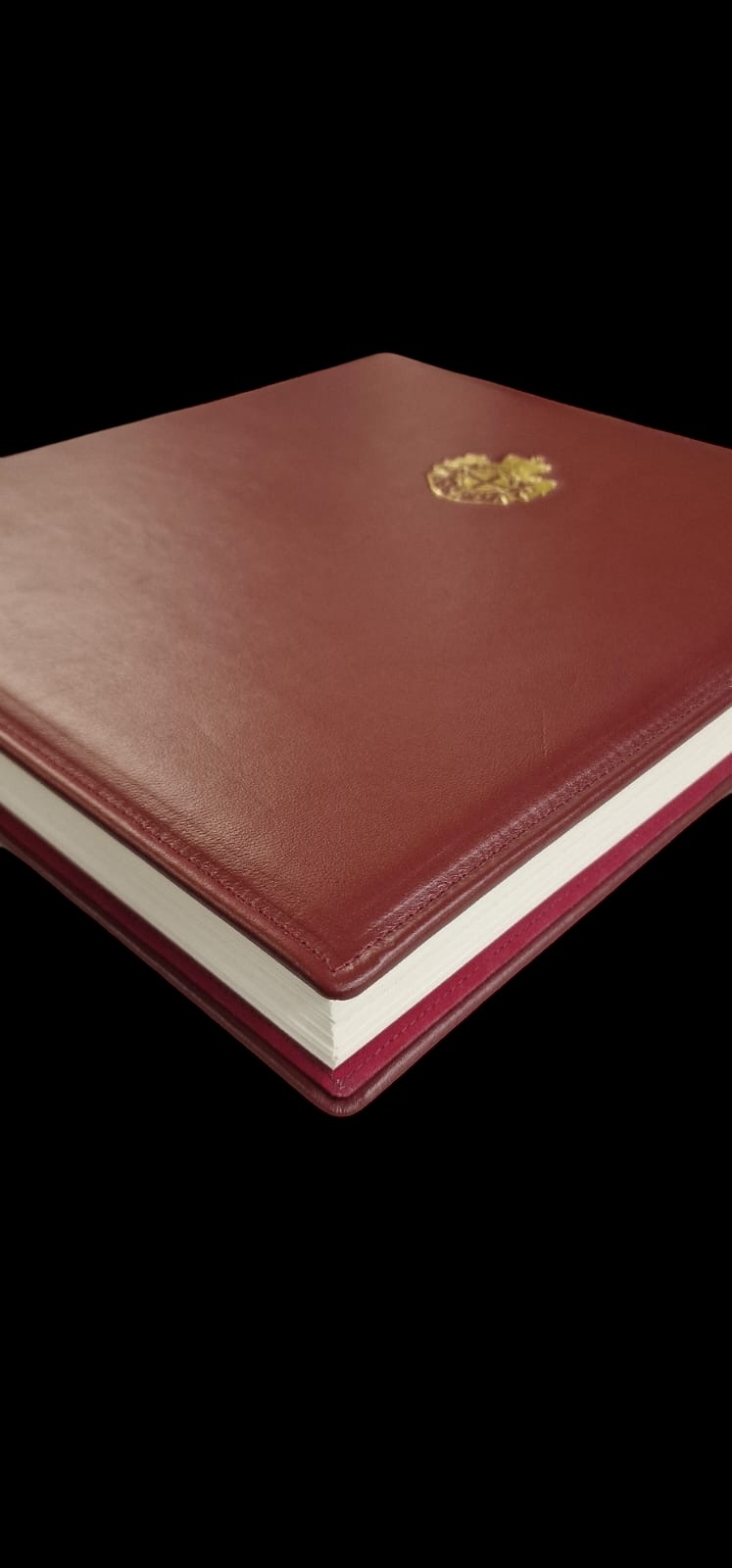 Cartella in vera pelle stemma del gran maestro